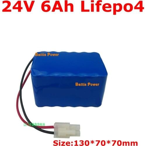 24v 6000mah Lifepo4 24V 6AH Lithium Bateria for Scooter Monitor Electric Bike Moped Speaker Wheelchair Lawn Mower +2A Charger