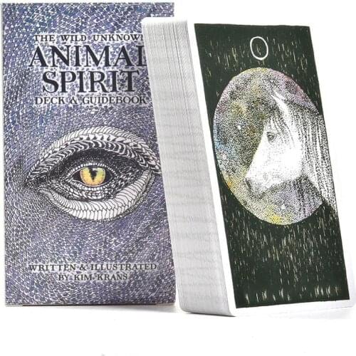 63pcs The Wild Unknown Animal Spirit Tarot Cards Deck English Guidebook Party Table Games Playing Cards Family Entertainment