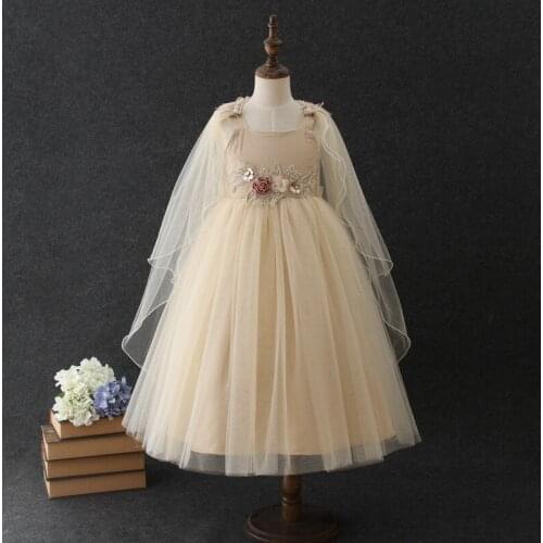 9022Tutu Embroidery Princess Baby Girl Dress 2020 Spring Party Wedding Easter Day Kid Dress For Girl Wholesale Child Clothes