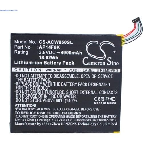Cameron Sino 4900mAh Battery AP14F8K for Acer A1-840, A1-860,B1-820,B1-830,B1-850 WiFi 16GB,GT-810,One 8, A1-850, B1-810, W1-810