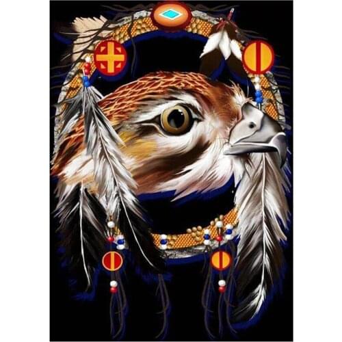 Animal eagle Feather 5D DIY Diamond Painting Cross Stitch Full Diamond Mosaic Embroidery Sale Diamond Paintings