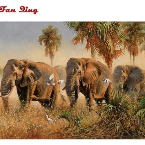 Full Square/Round Drill 5D DIY Diamond Painting " elephant" diamond Embroidery Cross Stitch 5D Home Decor Gift