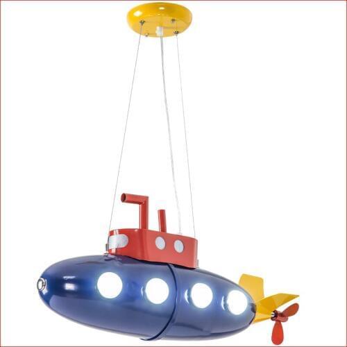 Free Shipping Cartoon Blue Pendant Lamp Childrens Room Hanging Lamp Boy Bedroom Eyes Protection Pendant Lamp Home Decotation