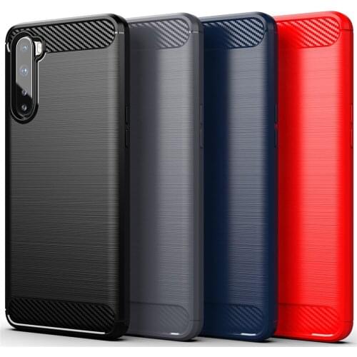 For OnePlus Nord Case 6.44 inch Luxury Carbon Fiber Skin Full Soft Silicone Cover Shockproof Case For OnePlus Nord Phone Cases