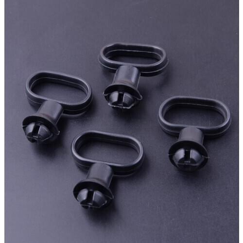 CITALL 4Pcs Universal Black Rubber Front Mudguard Speedometer Cable Guide Holder for Motorcycle 5.5x4.1 cm