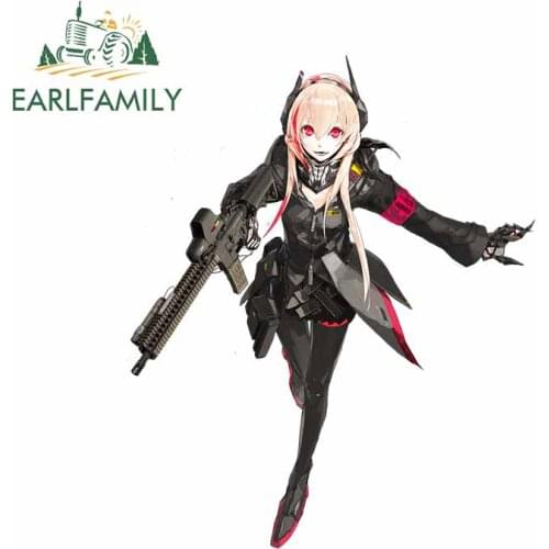 EARLFAMILY 13cm x 10.5cm For Girls Frontline Refrigerator Car Stickers Occlusion Scratch Decal Sunscreen Motorcycle Decor