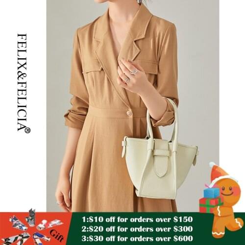 FELIC&FELICIA Factory Brand Luxury Design Fashion Handbag Women High Quality Genuine Leather Ladies Retro Tote Top-Handle Bags