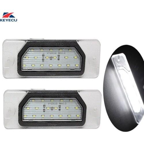 KEYECU 2x 12V 6000K 18SMD LED License Number Plate Light Used for Infiniti FX35/45 Q45 I30 I35 M37 M56