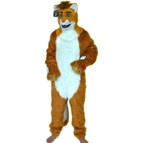 Lion Mascot Costume Can Move Mouth Fursuits Cosplay Animal Halloween Party Dress Cartoon Dress Outfits Carnival Xmas Ad Clothes