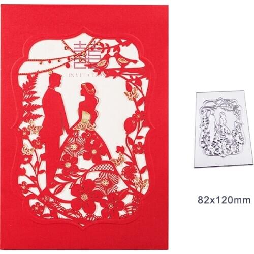 Lace Princess invitation Craft Metal Cutting Die die cuts Birthday Scrapbooking Album DIY Paper Card Craft Embossing Die Cuts