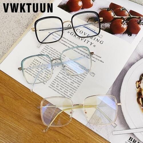 VWKTUUN TR90 Anti Blue Light Glasses Big Gradient Optical Frames Women Men Blue Light Blocking Glasses Reading Computer Glasses