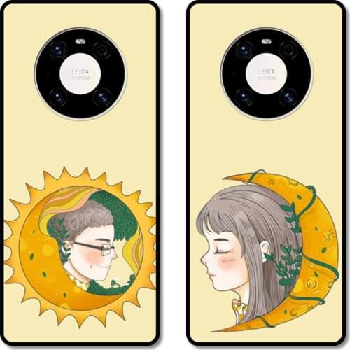 Couple Phone Case For Huawei mate 40 30 10 20 40 8 9 Lite Z Pro black cell shell