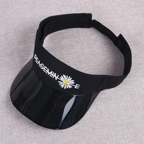 Girls Sun Visor Hat Kids Summer Plastic Visor Cap Women Outdoor Sport Transparent Adjustable Beach Caps Black White Pink Colors