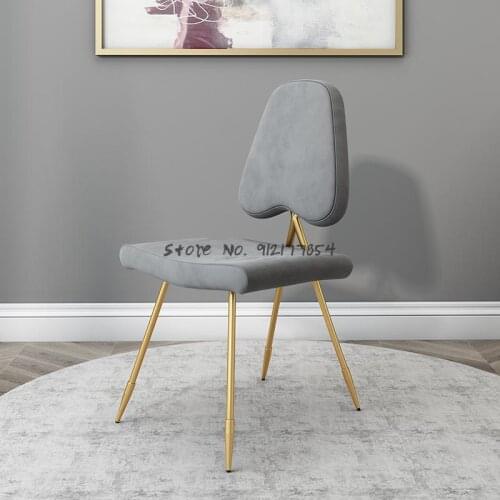 Nordic makeup stool modern minimalist net red stool bedroom dressing table stool flannel dressing chair creative chair 131