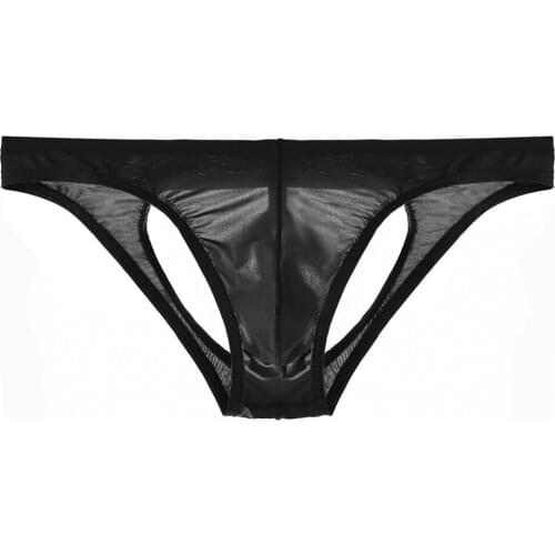 Mens Sexy Low Rise Briefs Seamless Soft Breathable Shorts Knickers Semi-Transparent Comfortable Quick Dry Underpants