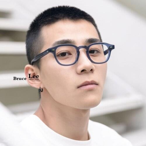 High Quality Retro Acetate Johnny Deep Optical Prescription Glasses Frame Men Vintage Square Eyeglasses Women oculos de grau