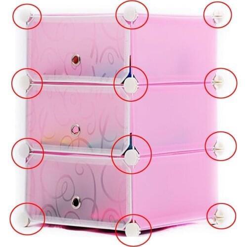 10pcs Durable Connectors DIY Combined Storage Locker Cabinet Shelves Connector for Cube Storage Modular Organizer Closet Clips