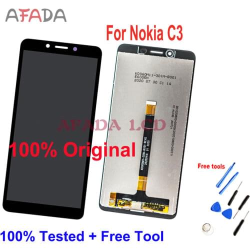 5pcs/lot 100% Original 5.99" LCD For Nokia C3 LCD Display Touch Screen Digitizer Assembly Replacement Dropshipping Repair Parts