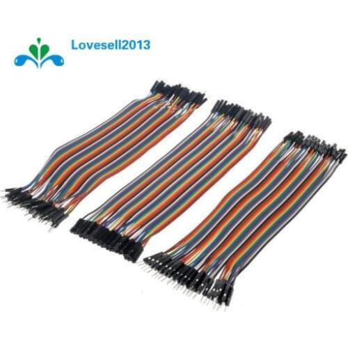120pcs Dupont Wire Female to Female + Male to Male + Male to Female Jumper Cable