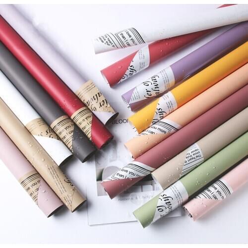 20 Sheets English Print Flower Wrapping Paper Bouquet Wrapping Paper Floral Handmade Diy Materials