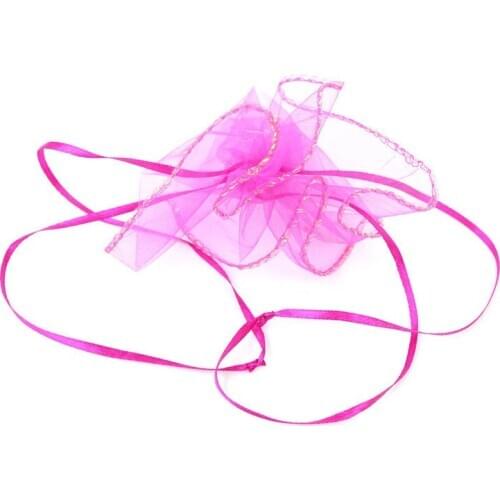 26cm 100pcs Rose Red Candy Bags For Wedding Round Christmas Organza Bags Gift Packaging Bags Women Drawstring Package Display