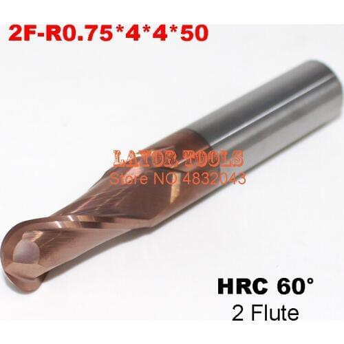 2F-R0.75 HRC60,carbide Square Flatted End Mills coating:nano TWO flute diameter 1.5 mm, The Lather,boring Bar,cnc,machine