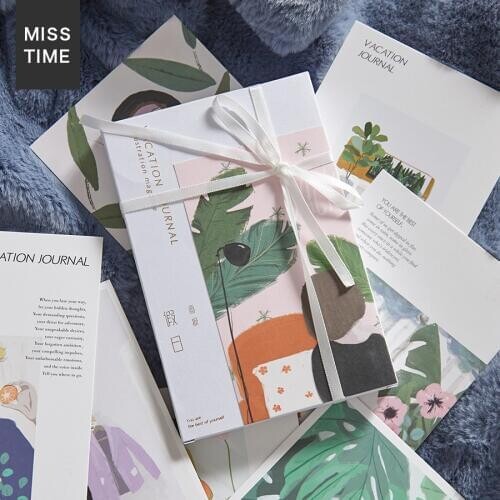 30 Pcs/Set Creative Vacation Journal Paper Postcard Greeting Card Birthday Bussiness Gift Card Message Card