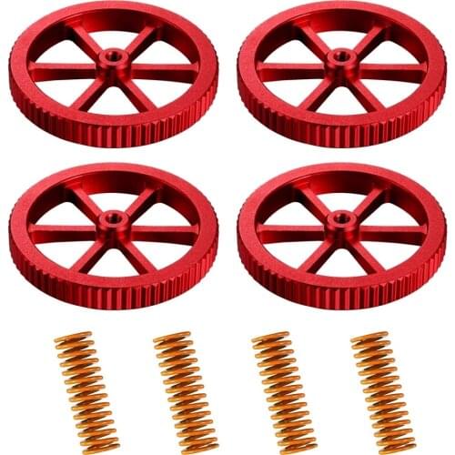 4 PCS Hot Bed Die Springs 4 PCS Upgraded Creality Aluminum Hand Twist Leveling Nut For Ender 3 Pro Ender 5 Plus Pro CR-20