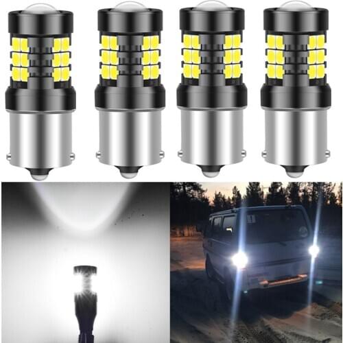 4pcs 1156 BA15S P21W LED Bulbs 3157 7440 T25 T20 T15 w16w Car Reverse lights Signal Lamp 12V for nissan pathfinder r51 note e11