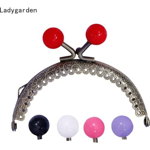 5PCS 8.5cm Antique Bronze Coin Metal Purse Frame 5 Color Candy Head Kiss Clasp Clutch DIY Bag Metal Clasp Accessories