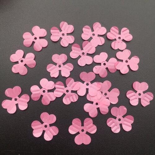 700pcs/1400pcs 11mm Flower Dull Pink Loose Sequin Paillette Sewing,Wedding Craft,Women Shoes,hat Kids DIY Garment Accessories