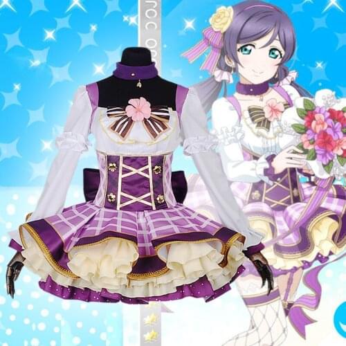 Anime Comic LoveLive! Cosplay Costumes Nozomi Tojo Cosplay Costume Bouquet Awaken Uniforms Clothes Suits Wears Dresses Love Live