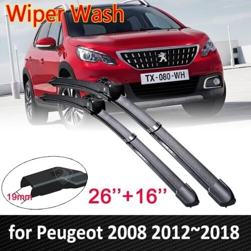 Car Wiper Blades for Peugeot 2008 2012~2018 Front Windscreen Windshield Brushes Car Accessories Goods 2013 2014 2015 2016 2017