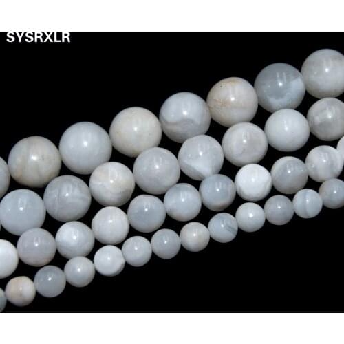 Free Shipping Natural Stone White Crazy Agates Round Loose Beads For Jewelry Making DIY Bracelet Necklace 4/6/8/10/12 MM Strand