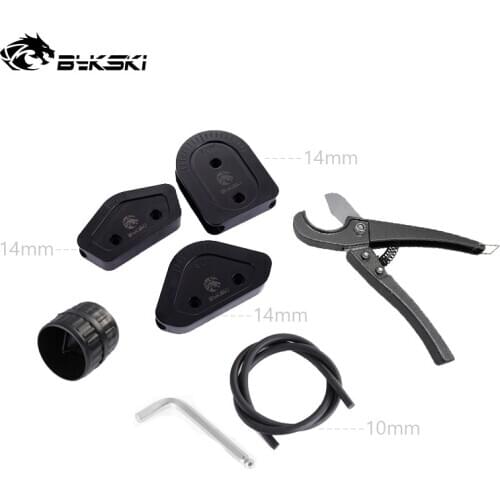 Bykski Water Cooling PETG hard tube bend Tools OD12mm OD14mm OD16mm Pipe bender Mould scissors silicone bar /Tool kit