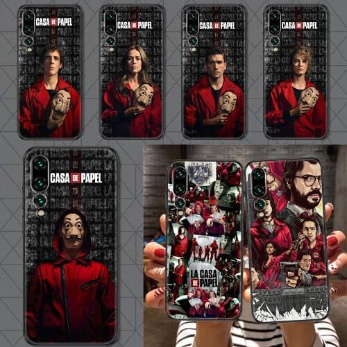 Money Heist House Paper TV Phone case For Huawei P Mate P10 P20 P30 P40 10 20 Smart Z Pro Lite 2019 black fashion shell painting