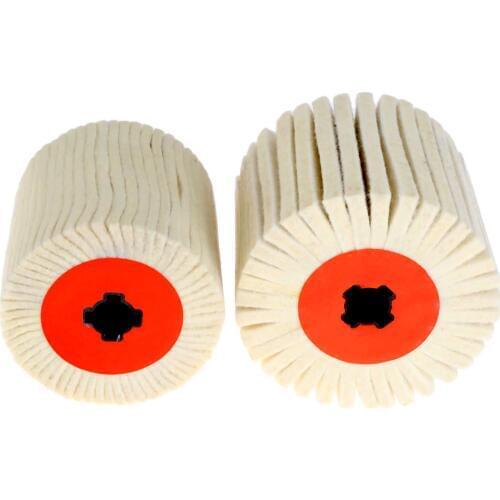 DRELD 1Pc 100mm/120mm Abrasive Drum Wool Brush Polishing Grinding Buffing Striping Wheel For Electric Wire Drawing Machine