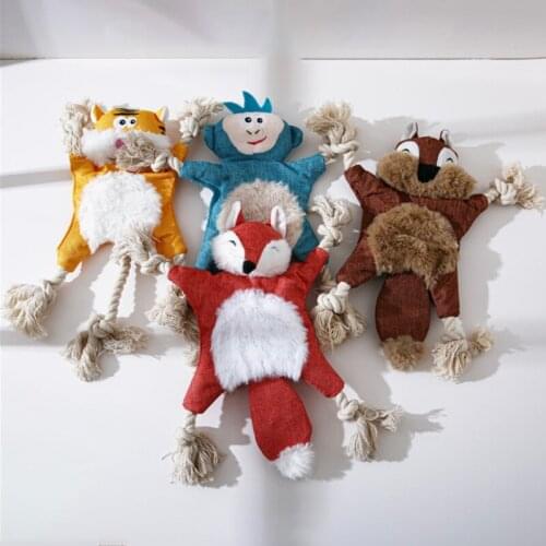 Dog Toys for Small Large Big Dogs Cartoon Animal Plush Pet Puppy Squeaky Chew Bite Resistant Toy Pets Molar Accessories Supplies