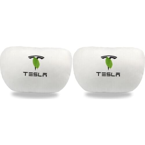 2Pcs Car Neck Seat Soft Cushion Headrest Covers for Neck Travel Compatible with Tesla Model S Model X Model 3 Neck