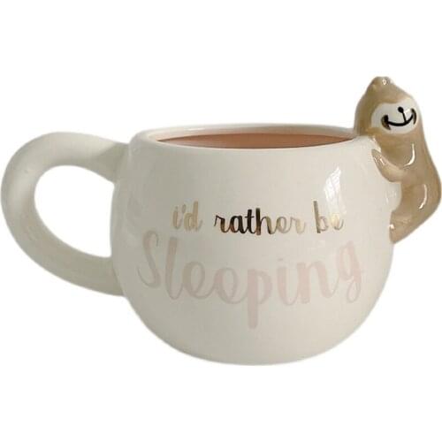 Cute Creative Sloth Mug Ceramic Porcelain Coffee Mug Cup Personality Birthday Gift