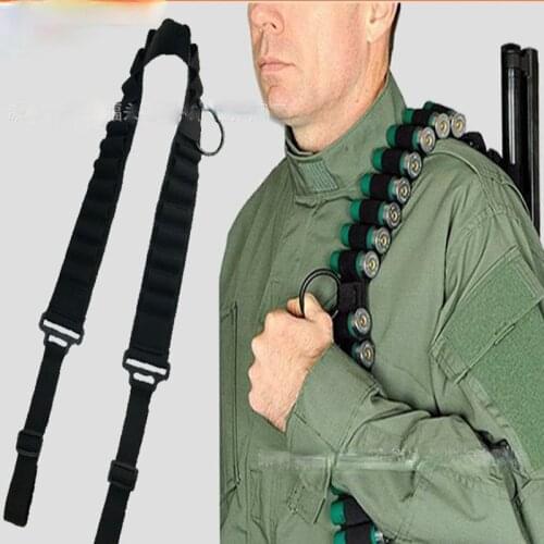 Outdoor Hunting 25 Lattice Bullet Belt Oblique Hanging 12G Bullet Belt CS Field Portable Shotgun Containment Belt