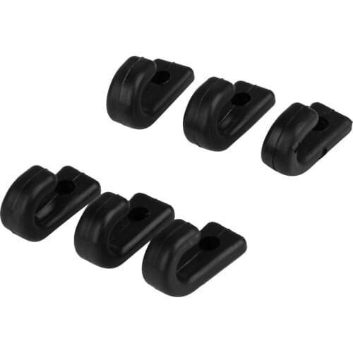 Nylon Single HoleLashing Hook Bungee Hook For Kayak Canoe Paddle Board 6Pcs