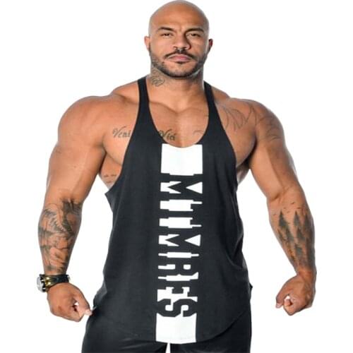 New Fitness clothing Gym Mens Workout tank tops elastique musculation Sportswear Shirt Cotton Sleeveless vest tops Men Casual