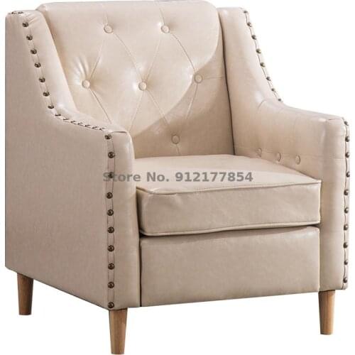 European-style single sofa American-style living room small apartment combination coffee shop double western dining table and ch