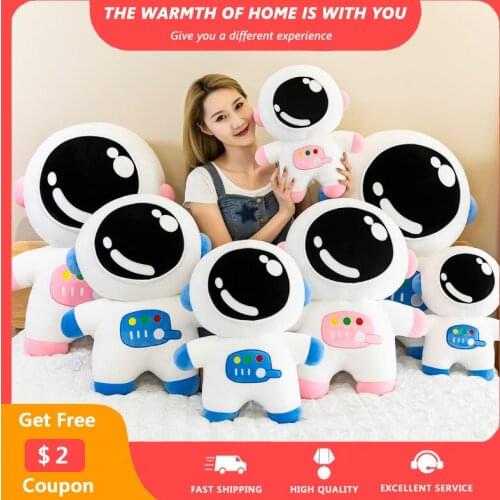 Cartoon Astronaut Sofa Backrest Cushion Plush Cartoon Kid Toy Birthday Gift Pillow 40cm 50cm 60cm Length cojines decorativos