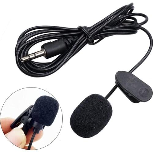 Portable 3.5mm Jack Mini Wired Clips-on Lapel Lavalier Microphone Mic Universal Omnidirectional Microphones for Mobile Phone PC