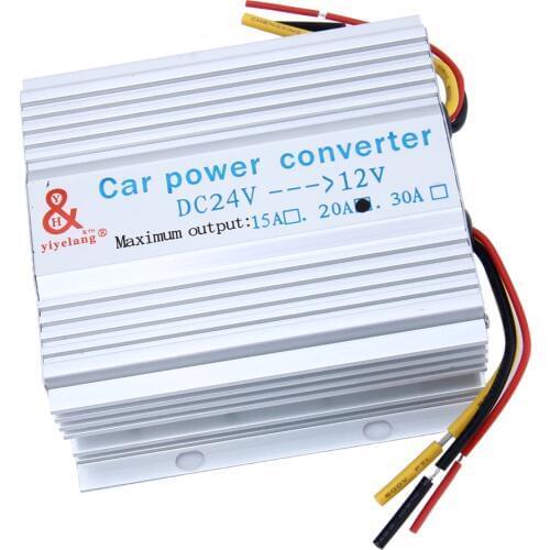 24V To 12V 20A Step Down Converter Regulator Power Inverter Adapter 13V-40V Input for Car Vehicle Boat