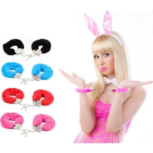 Pulsh Handcuffs Sex Toys For adult Couples Women Binding Toy Stainless Steel Restraints