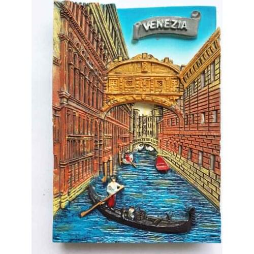 QIQIPP European Italian water city Venice three-dimensional scenery tourist souvenir magnetic sticker