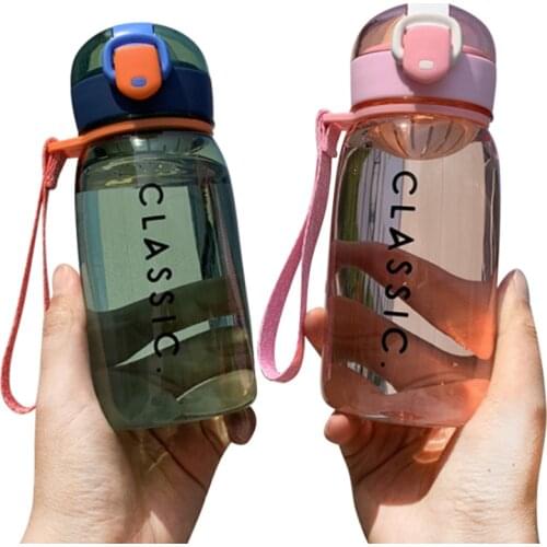 400ml Multi-color Accompanying Cup Portable With Filter Fitness Exercise Handy Cup Student Buckle Plastic Cup Climbing Bottles